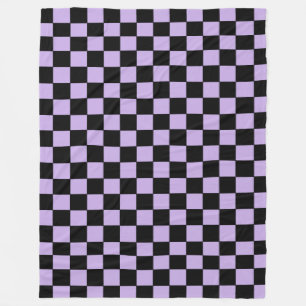Gecontroleerde lavender en zwart fleece deken