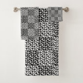 Gecontroleerde liefde in zwart-wit bad handdoek (Insitu)