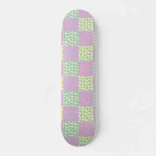 Gecontroleerde liefdespastroze, geel, Paars en gro Skateboard