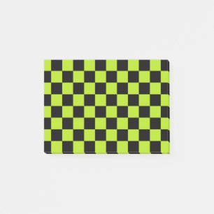 Gecontroleerde limoenen groen en zwart post-it® notes
