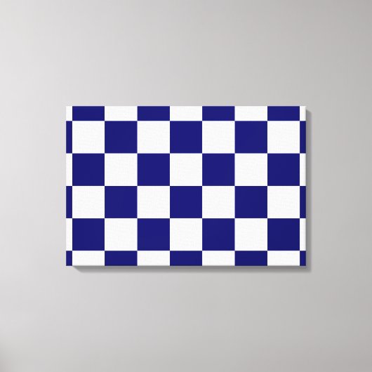 Gecontroleerde marine en White Canvas Afdruk (Voorkant)