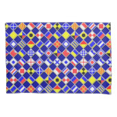 Gecontroleerde Nautical Signal Flags Navy Blue Kussensloop (Voorkant-Links)