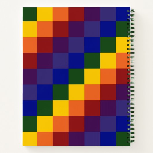 Gecontroleerde notities voor regenboogschets notitieboek (Achterkant)