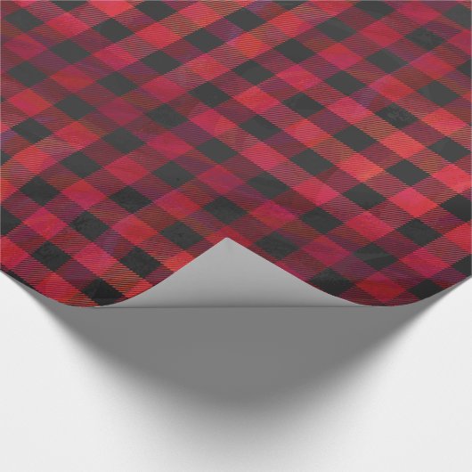 Gecontroleerde Plays Red en Black Cadeaupapier (Hoek)