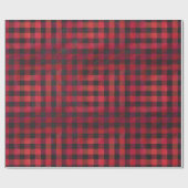 Gecontroleerde Plays Red en Black Cadeaupapier (Vlak)