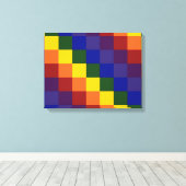 Gecontroleerde regenboog canvas afdruk (Insitu (Houten vloer))