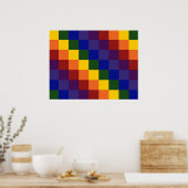 Gecontroleerde regenboog poster (Keuken)