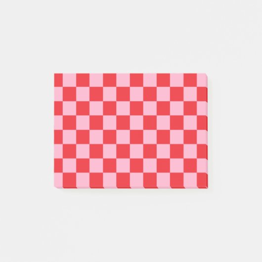 Gecontroleerde roze en rood post-it® notes (Voorkant)