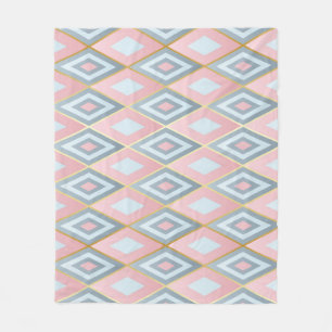 Gecontroleerde ruitvormen, geometrisch patroon. fleece deken