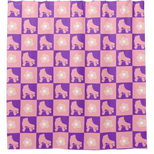 Gecontroleerde Schaatsen van Roller Quad Derby Ska Douchegordijn (Voorkant)