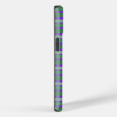 Gecontroleerde tartan groene strepen op Paars Case-Mate iPhone Case (Achterkant / Rechts)
