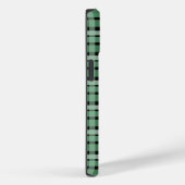 Gecontroleerde tartan groene strepen op zwart Case-Mate iPhone case (Achterkant / Rechts)