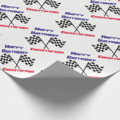 Gecontroleerde vlag Fijne geboorte persoonlijke ca Cadeaupapier (Hoek)