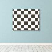 Gecontroleerde vlag (zwart en wit) (het Patroon va Canvas Afdruk (Insitu (Houten vloer))