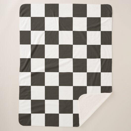 Gecontroleerde vlag (zwart en wit) (het Patroon va Sherpa Deken (Voorkant)