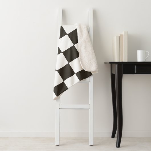 Gecontroleerde vlag (zwart en wit) (het Patroon va Sherpa Deken (In situ)