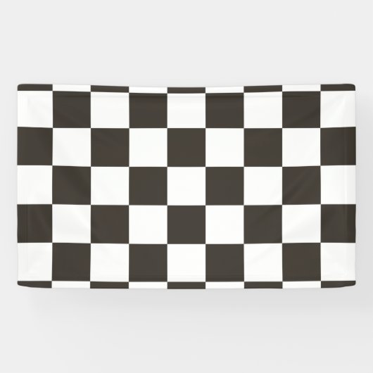 Gecontroleerde vlag (zwart en wit) (het Patroon va Spandoek (Horizontaal)