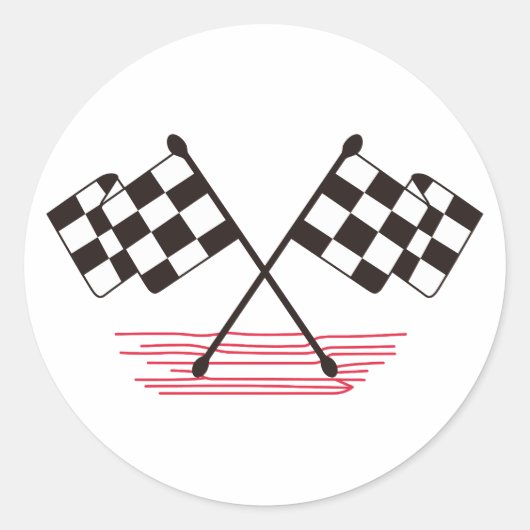 Gecontroleerde vlaggen ronde sticker (Voorkant)