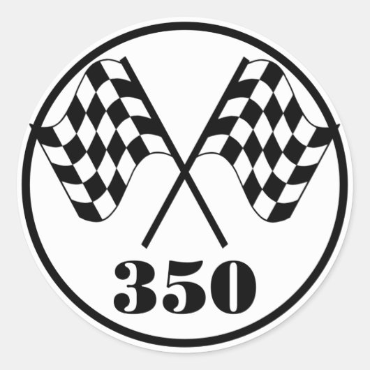 Gecontroleerde vlaggen ronde sticker (Voorkant)