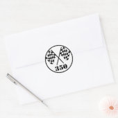 Gecontroleerde vlaggen ronde sticker (Envelop)
