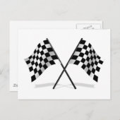 Gecontroleerde vlaggen voor racten briefkaart (Voorkant / Achterkant)