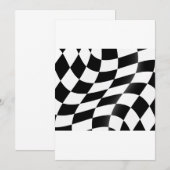 Gecontroleerde vlaggenuitnodigingen kaart (Voorkant / Achterkant)