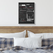 Gecorrumpeerd - Techno-Brutalist Streetwear Design Canvas Afdruk (Insitu (Slaapkamer))