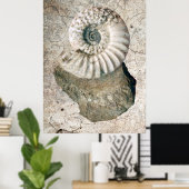 GECRACKEERDE NAUTILUS SHELL POSTER (Thuiskantoor)