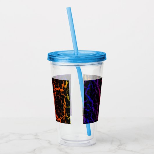 Gecrackeerde ruimteveer - WarmtePBROY Acryl Drinkbeker (Links)