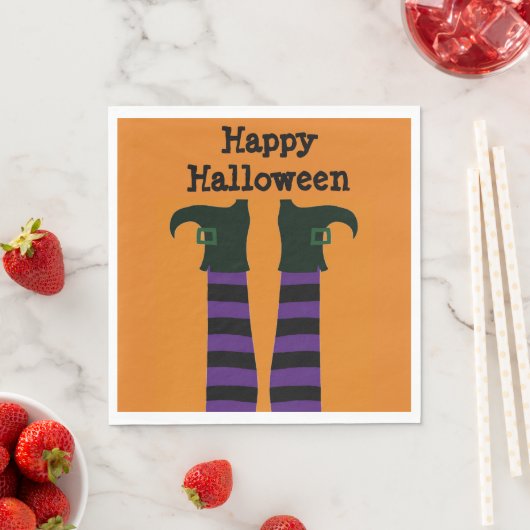 Gecrashte heks Halloween Party Papieren servetten (Insitu)