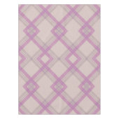 Gecroseerde Happy Paars & crème, witte cheques Tafelkleed (Voorkant)