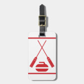 GeCrossed-Brooms-krullingsrek Bagagelabel (Voorkant verticaal)