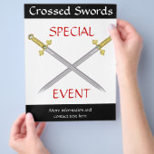 GeCrossed Medieval Swords Flyer Sjabloon (Hand)