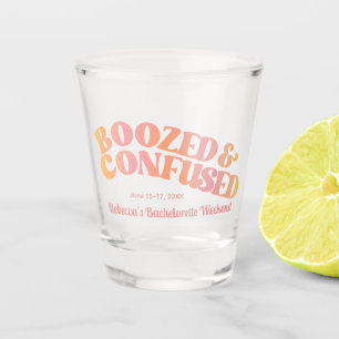 Gecummeerd en verward bachelorette-brillenglas shot glas
