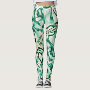 Gecurreerde groene vormen van acryl, sommige groen leggings