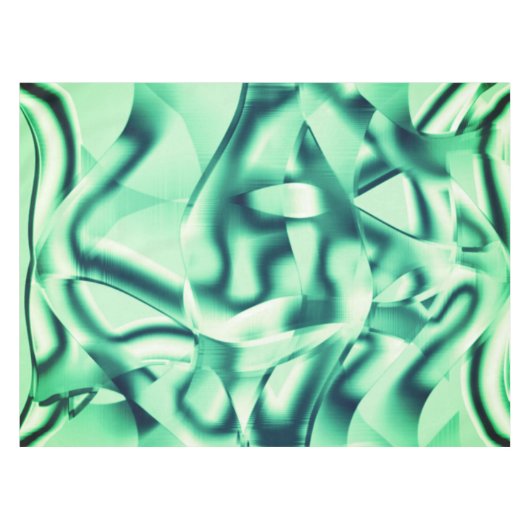 Gecurreerde groene vormen van acryl, sommige mints tafelkleed (Voorkant (Horizontaal))