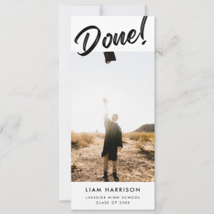 Gedaan Casual vet handschrift Afstuderen Kaart