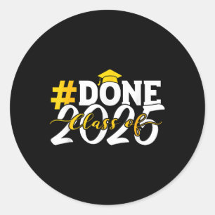 Gedaan CL van 2025 senior 2025 jaar Afstuderen en Ronde Sticker