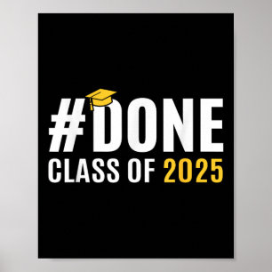 Gedaan CL van 2025 Senior Afstuderen Gifts Afstude Poster