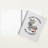 Gedaan is beter dan perfecte grappige Cartoon van  Planner (Display)