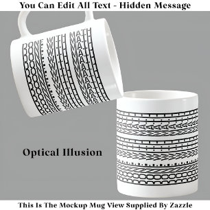 Gedaan met Wiskunde Verborgen Bericht 120b Grappig Koffiemok