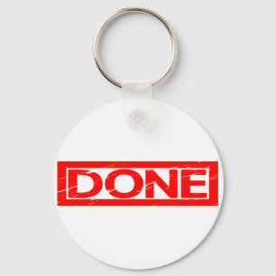 Gedaan stempel sleutelhanger