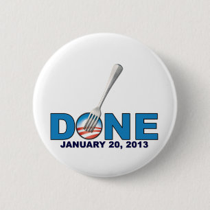 Gedaan te 20 januari 2013 - Anti-Obama Ronde Button 5,7 Cm