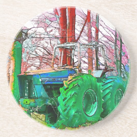 GEDAAN ZANDSTEEN ONDERZETTER (Voorkant)