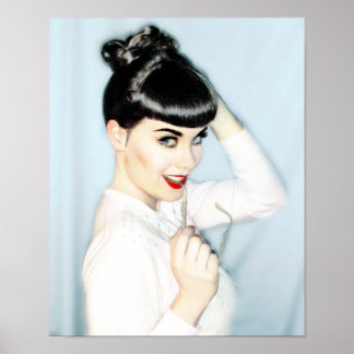 Gedaasde pinup poster