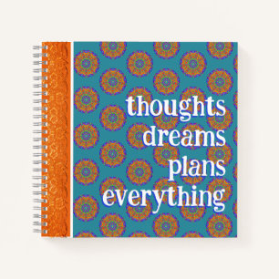 Gedacht droomdromen Plans Boho Mandala Pattern Notitieboek