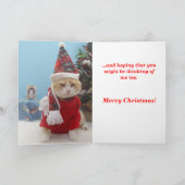 Gedachten aan jou met kerst feestdagen kaart (Binnen)