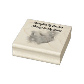 Gedachten aan jou zijn altijd in mijn hart 	rubberstempel (Stempel)