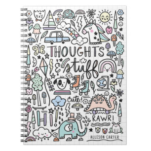 Gedachten & Dingen Schattige Kleine Doodles Notitieboek