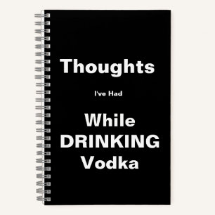 Gedachten Drink het Notitieboek van wodka